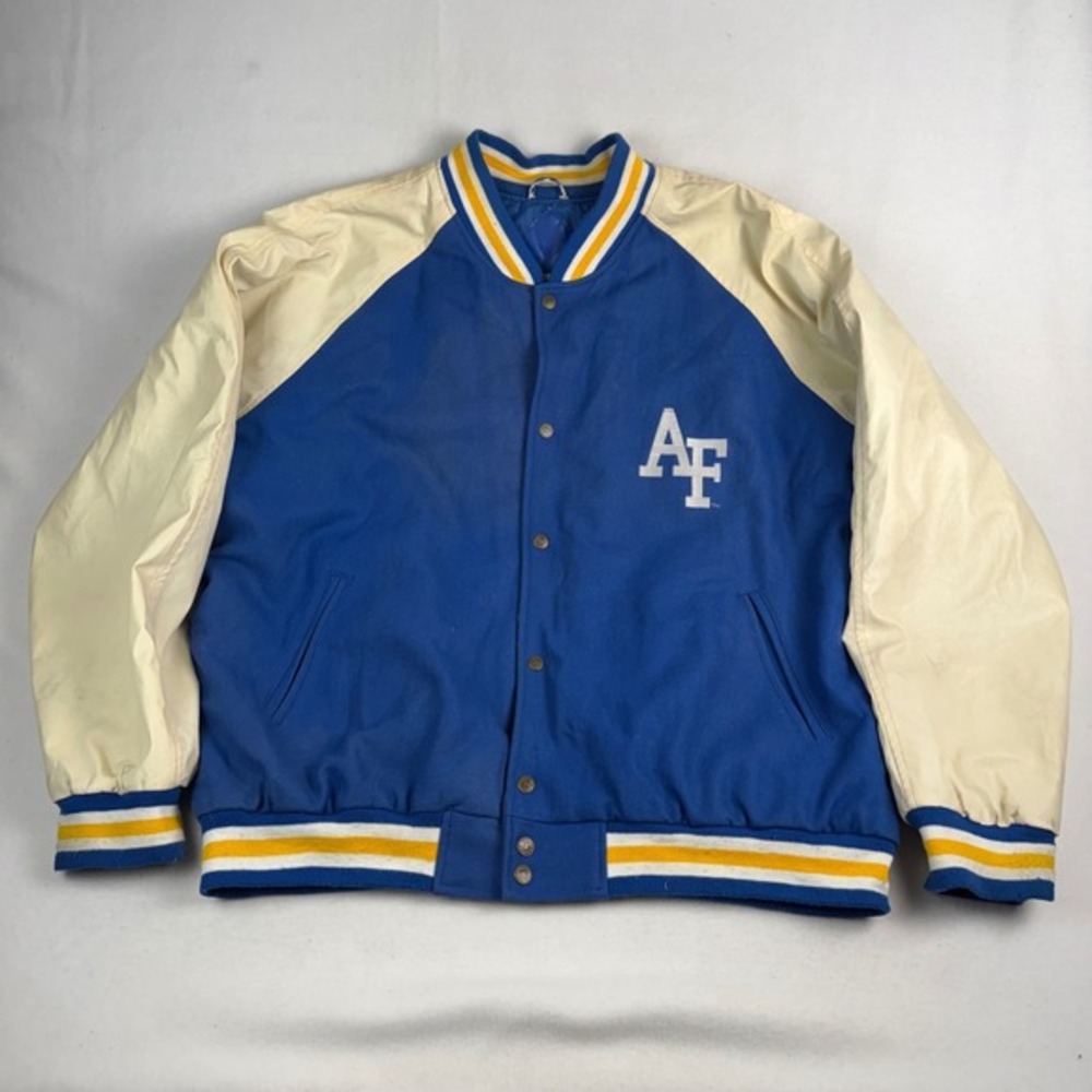Steve & Barrys‎ Air Force Falcons Varsity Jacket Blue XXL Wool Faux Leather Mens